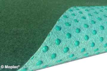 FELTRO VERDE PRATO DRENANTE - moquette per esterno verde  Moquette con tacchetti renanti. Colore verde, agugliato, colore verde, tacchetti distanziatori per drenaggio.