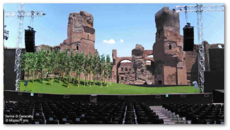 Terme di Caracalla scenografia dell'allestimento per l'opera  Madame Butterfly